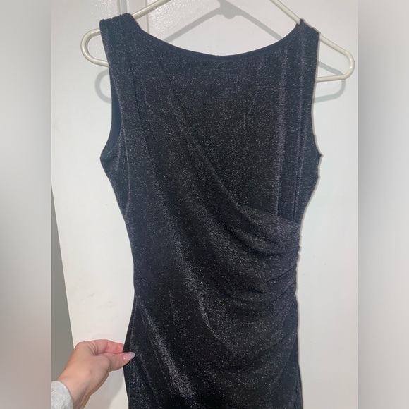 New! Chiara Boni La Petite Robe Black Glitter Rabon Sugar Mini Dress🖤size 4 NWT! - Picture 13 of 15